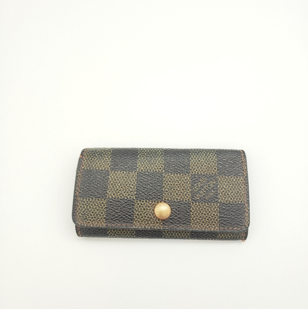 Pre-owned Louis Vuitton Damier Ebene 4 Key Holder